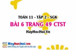 Bài 6 trang 49 Toán 11 tập 2 Chân trời sáng tạo